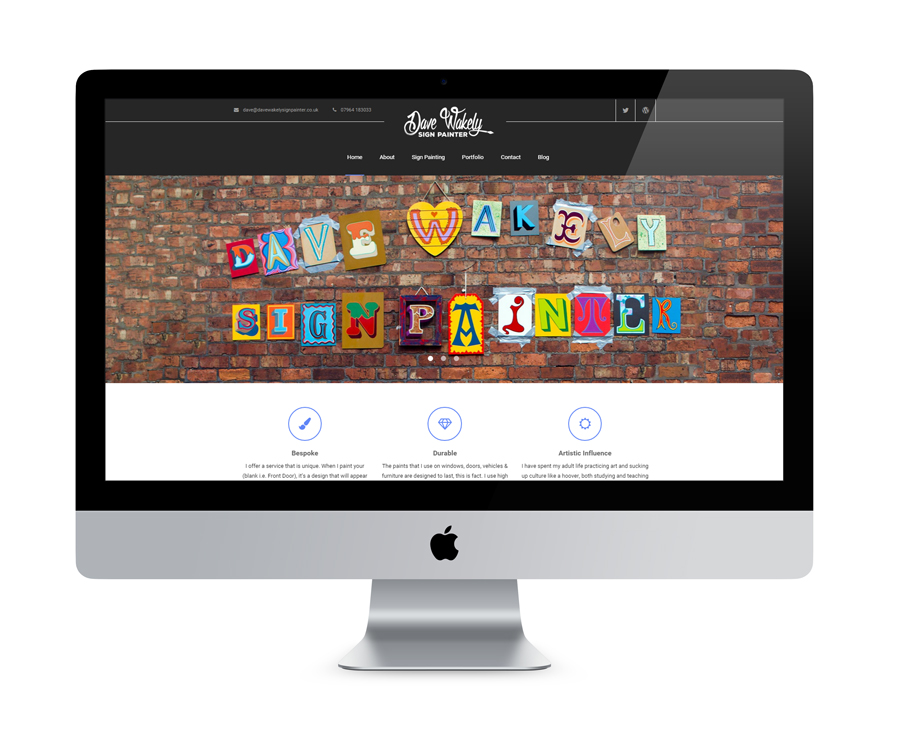 Dave Wakely Sign Painter Web Design
