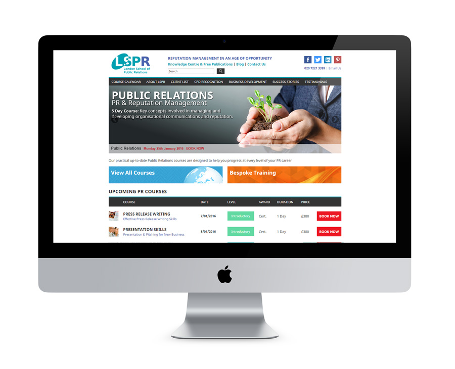 London School of Public Relations and London School of Publishing Logo Design