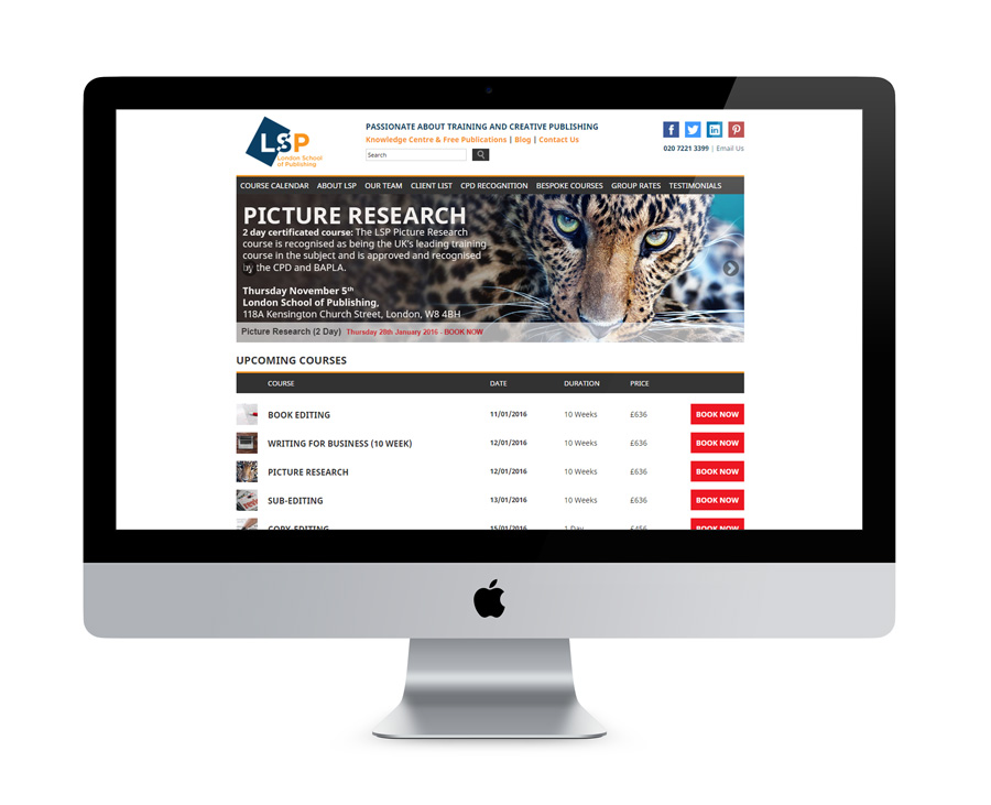 London School of Public Relations Web Design