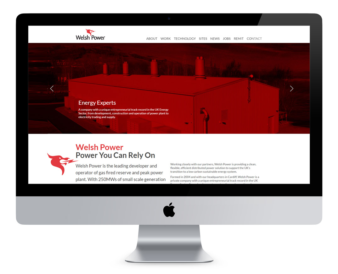 Welsh Power website design
